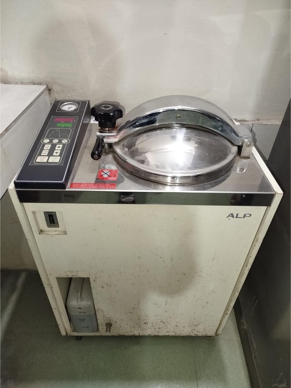 Autoclave used for sterilizing lab equipment